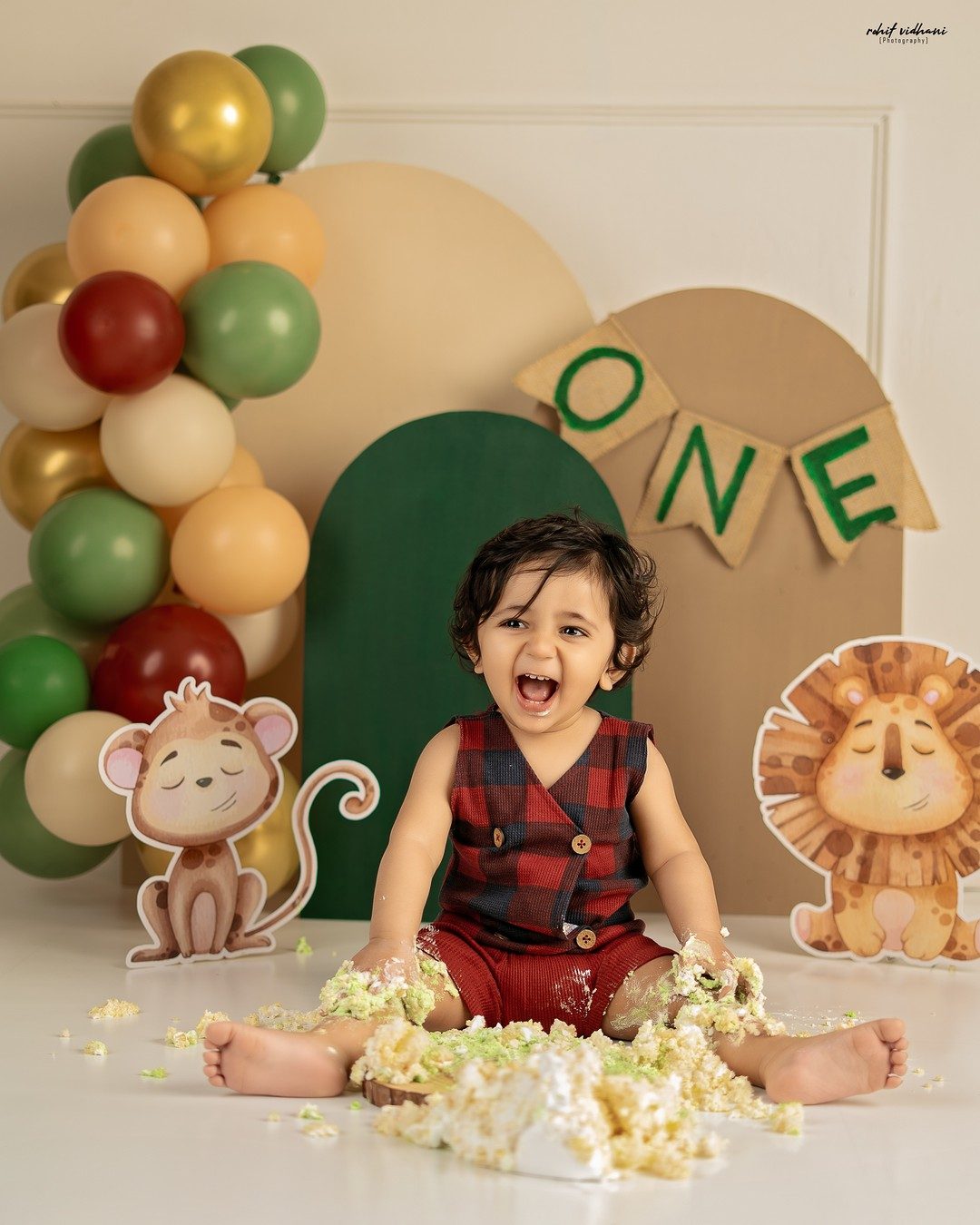 Baby first birthday cake smash