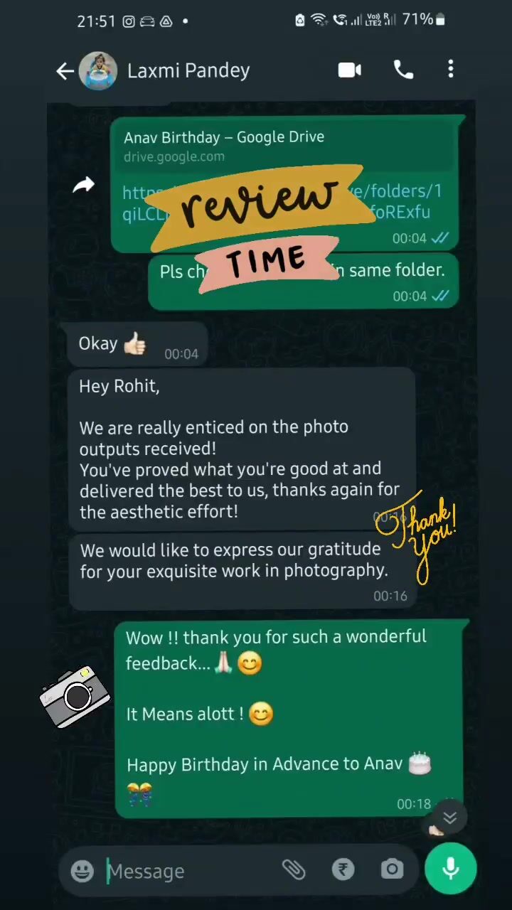 WhatsApp review from a kids session client